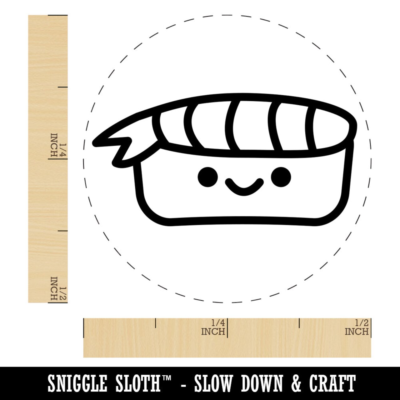 Sweet Sushi Kawaii Doodle Self-Inking Rubber Stamp for Stamping Crafting Planners